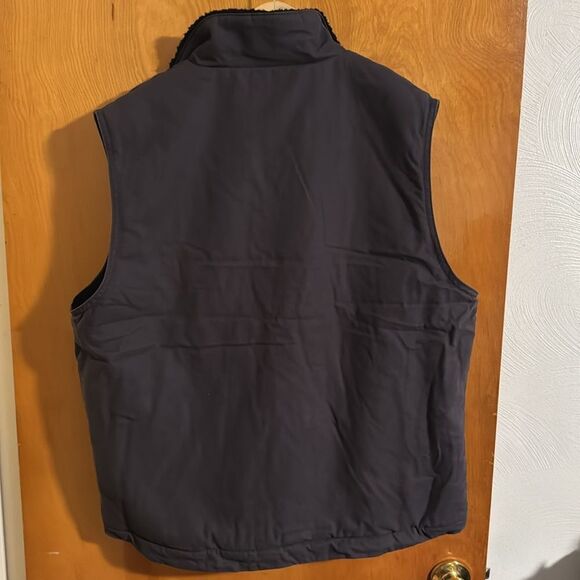 Black Vest Mens Large Fleece Sherpa - Picture 3 of 3